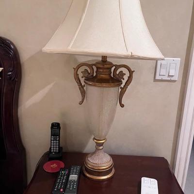Glass& Gold Lamp