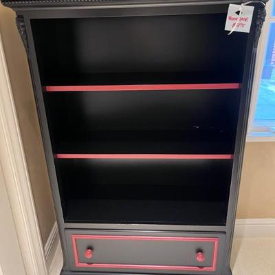 Wood Bookcase with Drawer