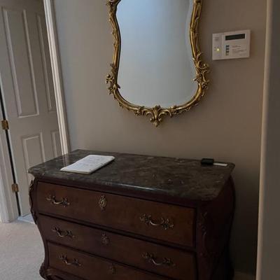 Century Marble Top Dresser & Mirror