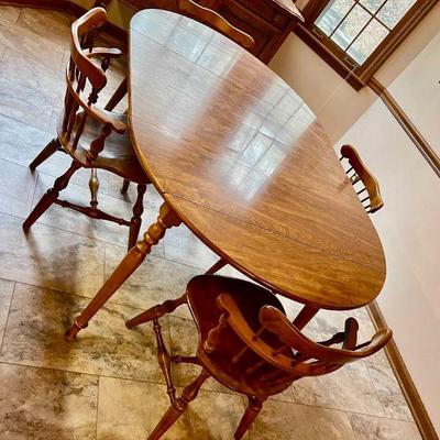 Lot 030-K: Mid-Century Ethan Allen Dining Table & 4 Chairs