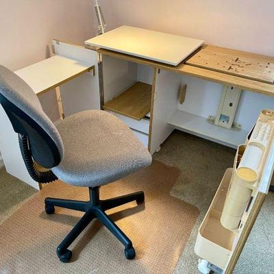Lot 108-SEW: Sewing Table Cabinet & Cutting Table