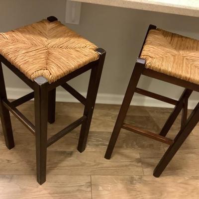 $42 -2 bar stools 30”H 14”x14” 