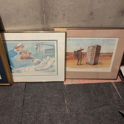 AP Pewer 1988 comical kitchen art lithographs