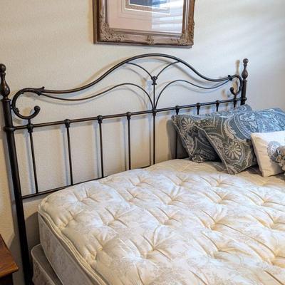 King bed frame and 2 twin box springs