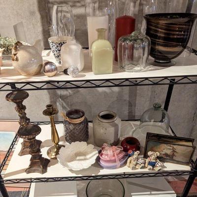 Candle holders, vases, decor