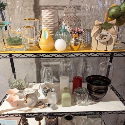 Candle holders, vases, decor