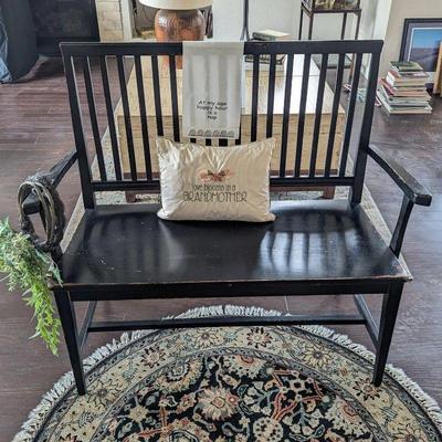 "Old World" wood bench