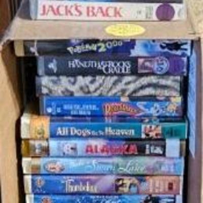 Small sample of VHS tapes 