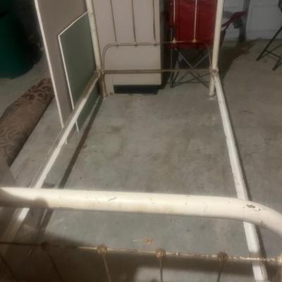 Wrought iron twin bed at least 50 years old 