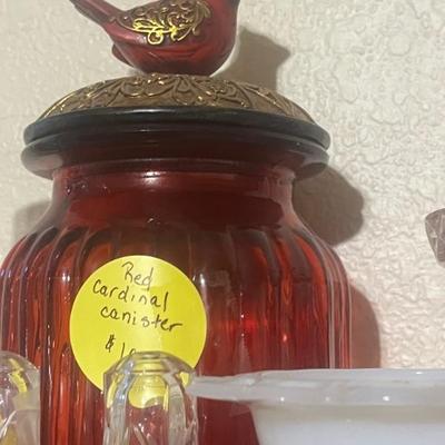 Redbird candy jar