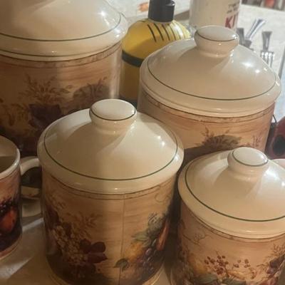 Pamela Gladding canister set also have Cornucopia pieces 