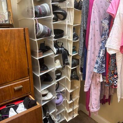 Size 8 shoes and s-m clothing some with tags