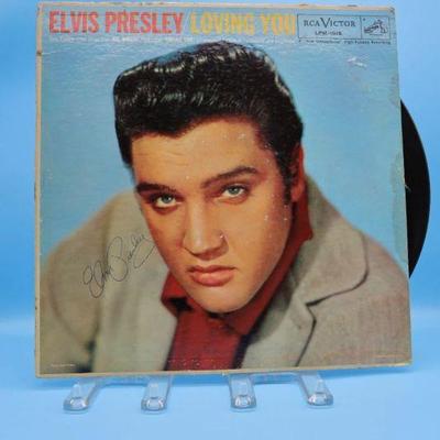 Elvis record autograph