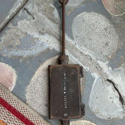 Antique campfire waffle maker