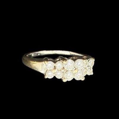 TN53 NAGL Certified 14k White Gold, Round Brilliant Cut, .50CTW Diamond Ring	Size 5.25 See certificate for additional information
