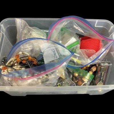 TN212 Bin Full Of Jewelry Assortment	Plastic bin not included.
