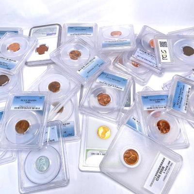 TN36 30 Graded Wheat & Other, Lincoln Pennies	Various dates.
