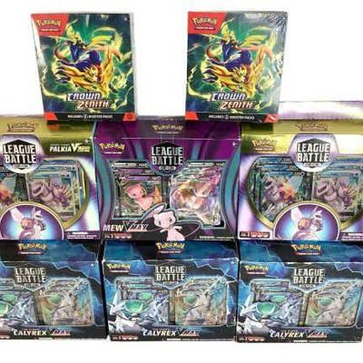 TN176 Factory Sealed Pokémon League Battle Deck Bundle	One calyrex box is broken as shown but all boxes are still sealed. Boxes are not...