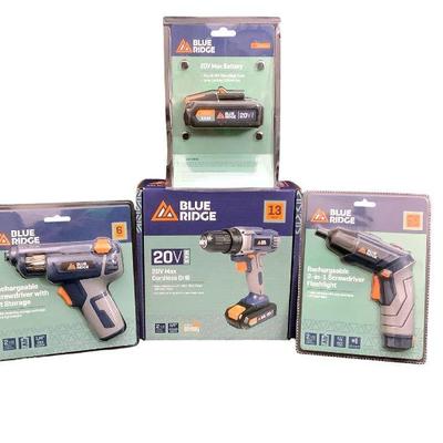 TN185 New Blue Ridge Power Tools	All new unopened.
