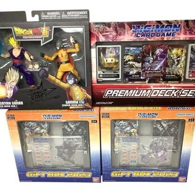 TN192 NEW Factory Sealed Dragon Ball Z And Digimon Assortment	
