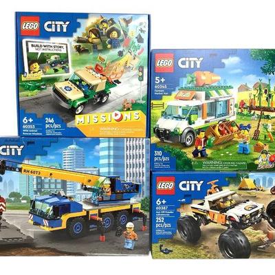 TN131 NEW Lego City 4 Pack Ages 5, 6 And 7	Boxes sealed but not pristine 

