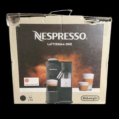 TN153 New Open Box Nespresso Lattissima One Coffee Maker	Unsealed, box has some damage, but doesn't effect the product.

