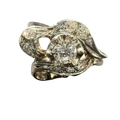 TN59 NAGL Certified, 14k White Gold & Diamond Ring, .38CTW	Size 7.5 See certificate for additional information
