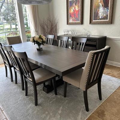 Dining table 8 chairs