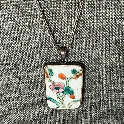 Asian Porcelain Pendant