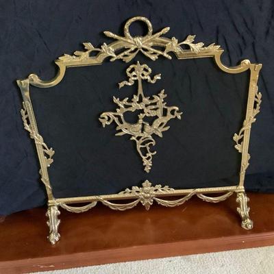 Brass French Style Fireplace Screen