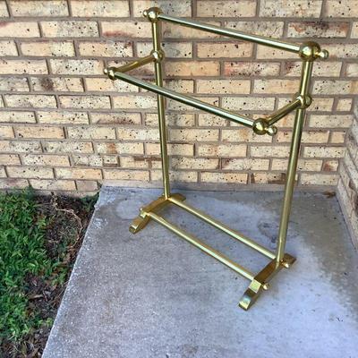 Brass Quilt Rack- solid and heavy