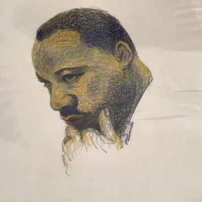 Artist sketch of Martin Luther King Jr