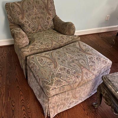 Stickley club chair & ottoman