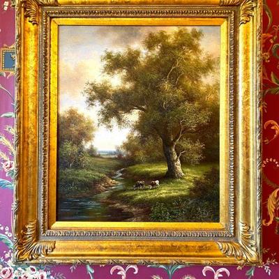 original painting - 
28 3/4"w x 33"h framed size