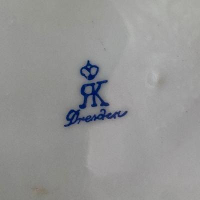 Dresden mark on porcelain compote