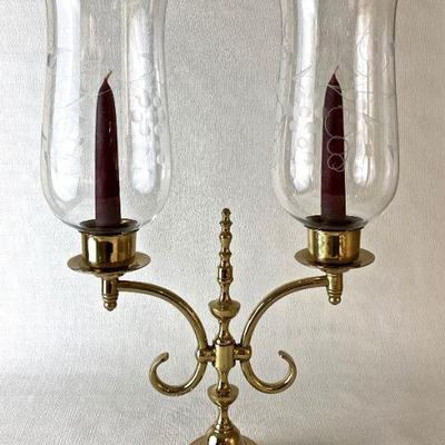 crystal and brass candelabrum
