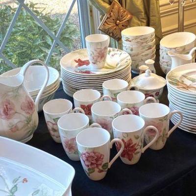 Lenox  china "Winter Garden" pattern - 64 pieces 