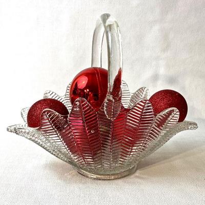 hand made glass basket