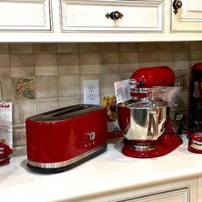 KitchenAid small appliances - Artisan Blender, Long Slot Toaster, Coffee Maker, and Mixer