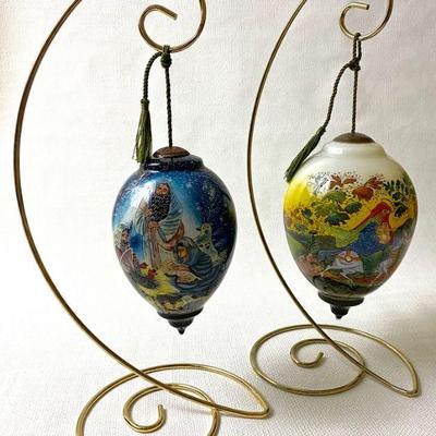reverse painted ornaments