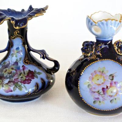 hand decorated vases by PMC France
