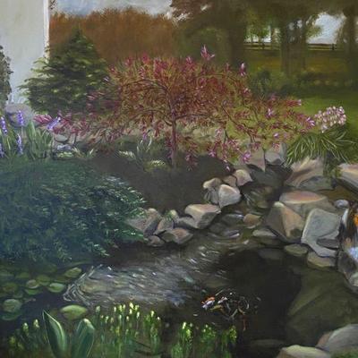 original painting by Ernie Gabler, 2006
52 1/4"w x 42"h framed size