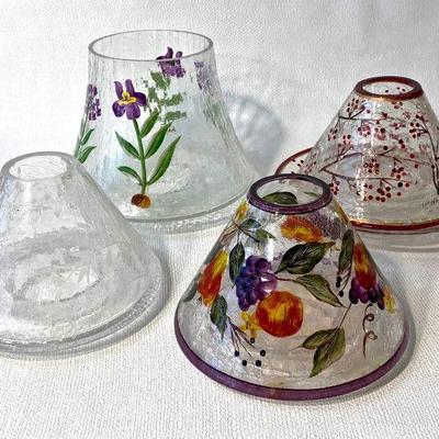 Yankee Candle glass candle shades.