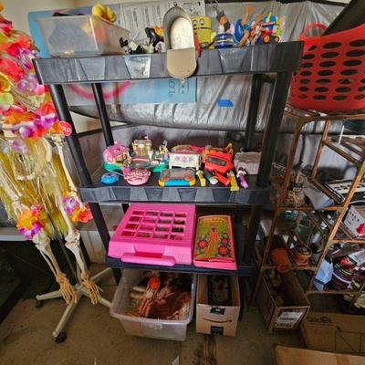 Vintage Barbies, Polly Pocket, Viewmaster, Classroom Skeleton