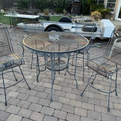 Wrought iron patio set