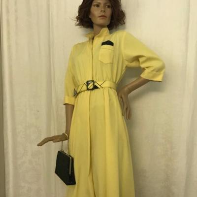 Light Yellow • 1/2 Sleeve • Day Dress • 24” Waist • $30