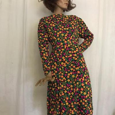 Nylon • Floral • Print • Long Skeeve • 34” Waist • $25