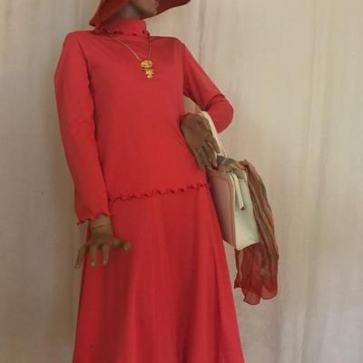 Coral Orange • Skirt & Top • 24” Waist • $40