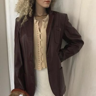 Etienne Aigner • Coffee Brown • Leather • Jacket • Size M • $50