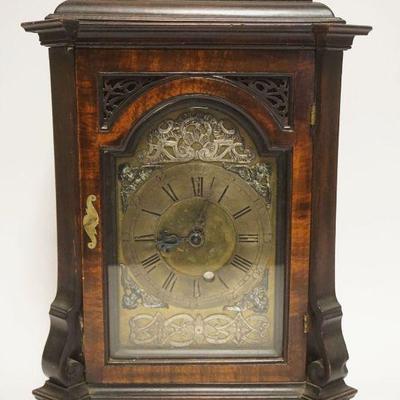 1098	ANTIQUE CONTINENTAL CLOCK CASE, NOT ORIGINAL CLOCK MOVEMENT, APPROXIMATELY 12 IN X 7 IN X 17 1/2 IN HIGH
